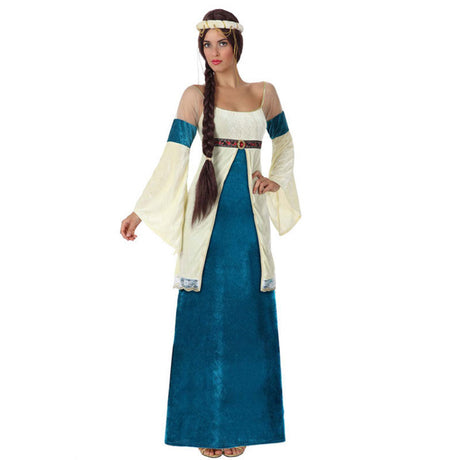 disfraz dama medieval mujer azul