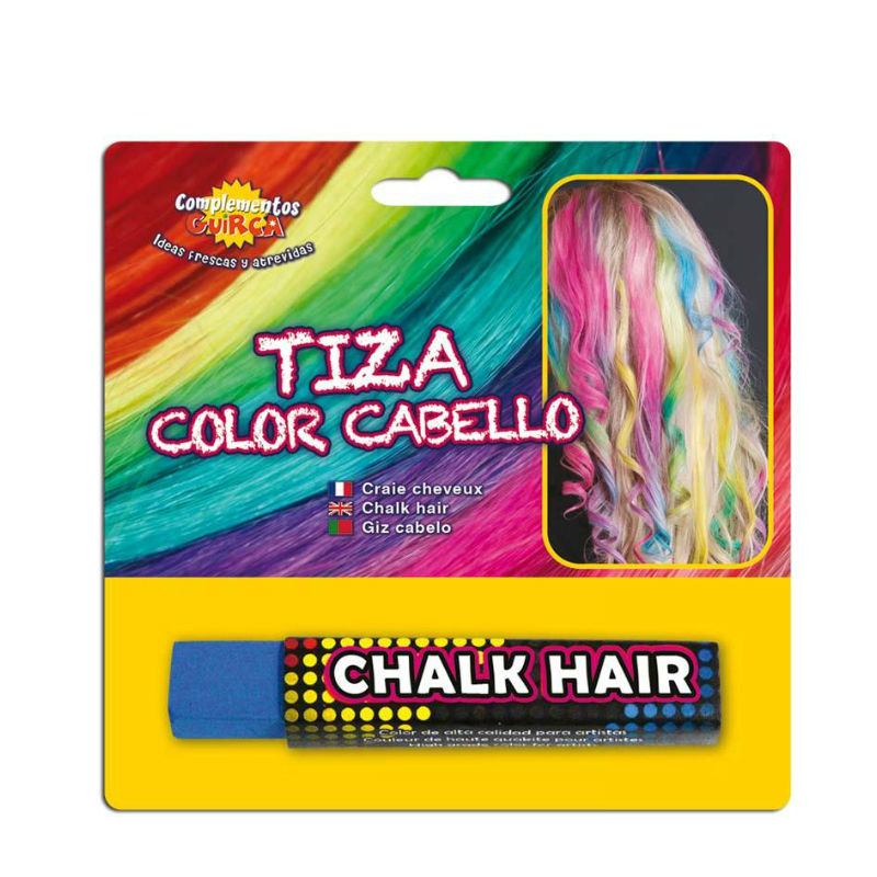 Tiza color para el Pelo Azul