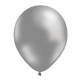 50 Globos Metalizados Plata helio