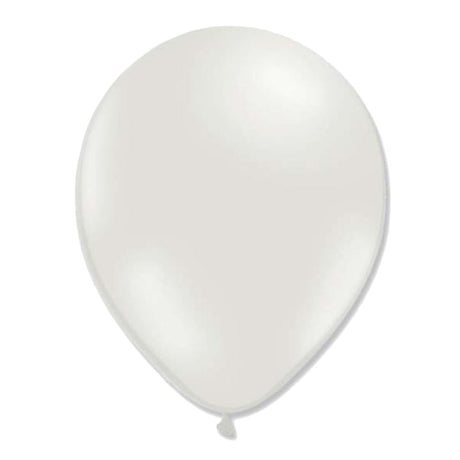 50 Globos Metalizados color Blanco