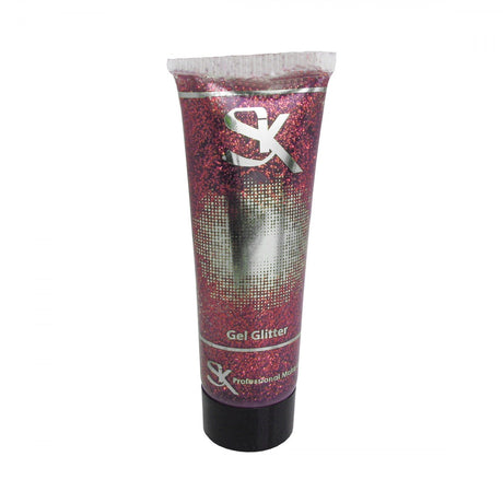 maquillaje glitter profesional 20ml color rojo