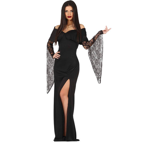 Disfraz de Morticia Addams para mujer