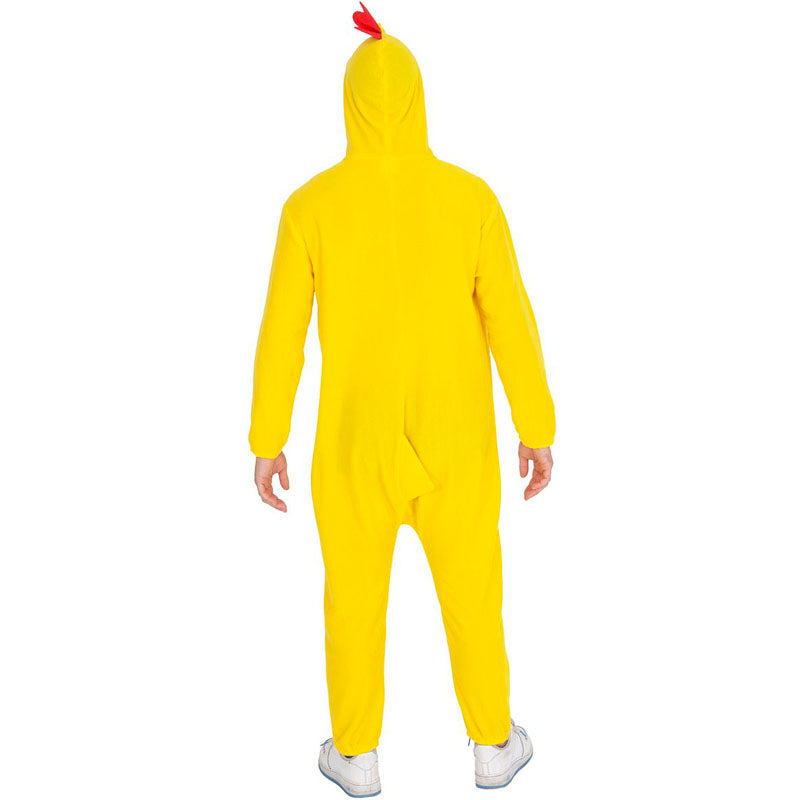 Disfraz de Pollo amarillo kigurumi adulto unisex Espalda