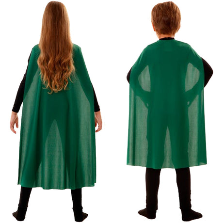 Capa verde superhéroe infantil