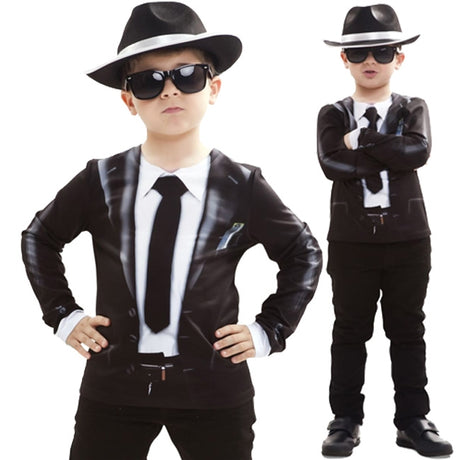 Disfraz camiseta Blues Brothers para niño