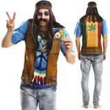 Camiseta hiperrealista Hippie Hombre