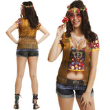 Camiseta Disfraz Hippie Mujer