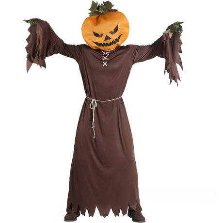 Disfraz de Calabaza Halloween Cabezuda para adulto