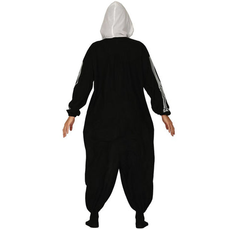 Disfraz de Esqueleto Kigurumi para adulto espalda