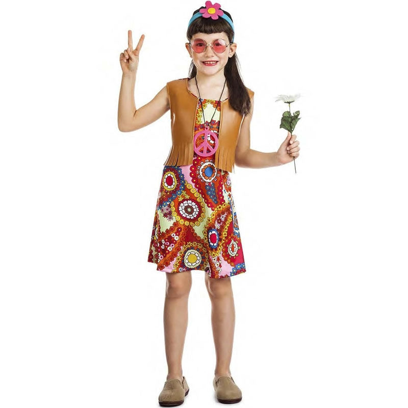 Disfraz de Hippie Happy para niña