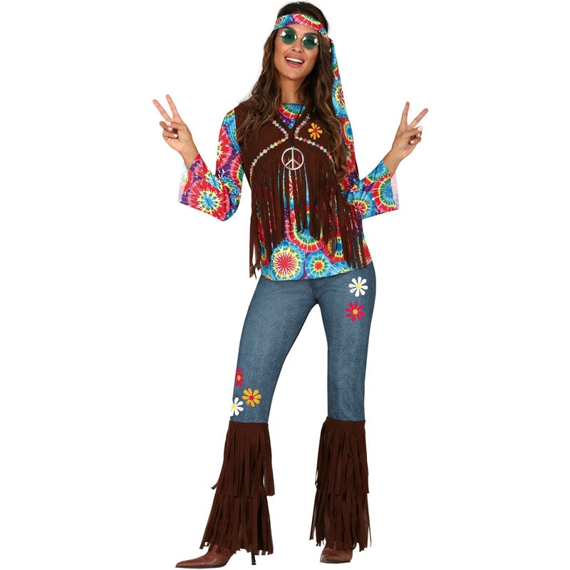 Disfraz de Hippie Woodstock para mujer