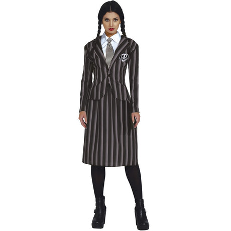 Disfraz de Miércoles Addams en Nevermore para mujer