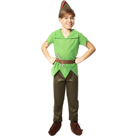 Disfraz de Peter Pan verde para niño