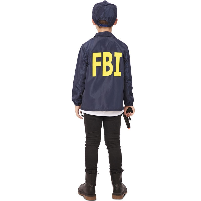 Disfraz de Policía FBI infantil Espalda