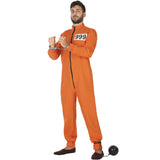 Disfraz de Prisionero con uniforme naranja para hombre