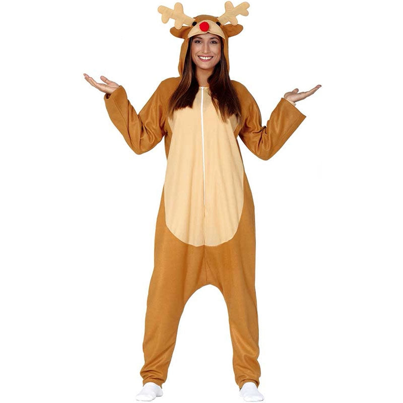 Disfraz de Reno Navidad Kigurumi para mujer