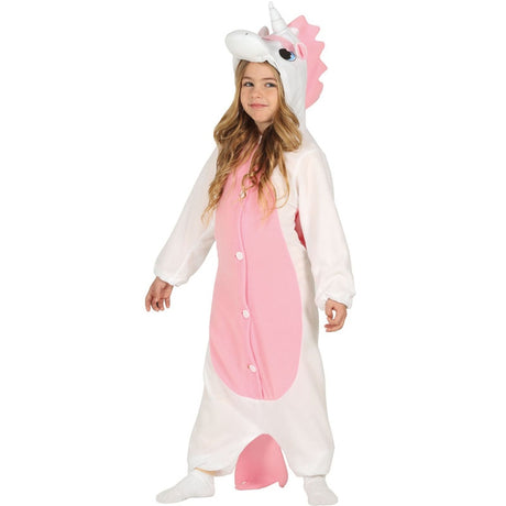 Disfraz de Unicornio Rosa Kigurumi para niña