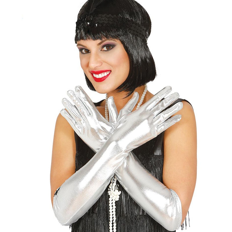 Guantes Metalizados plata