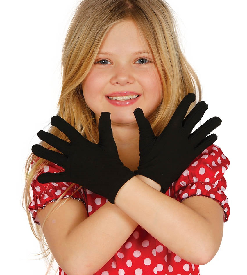 Guantes negros infantiles 17 cm