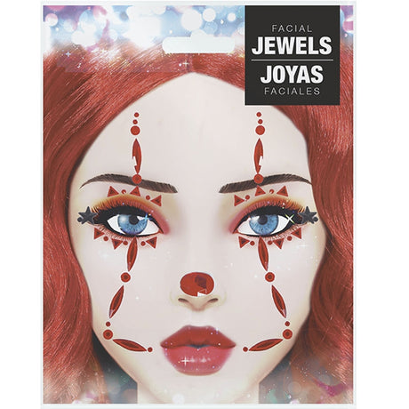 Joyas faciales adhesivas de payaso malvado packaging