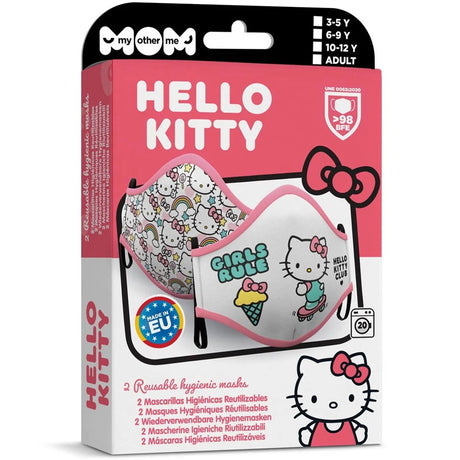 Mascarilla de Hello Kitty para adulto packaging