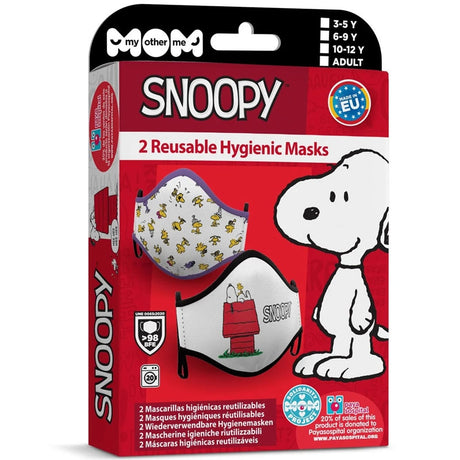 Mascarilla de Snoopy House para adulto packaging