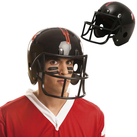 Casco de futbol americano negro adulto