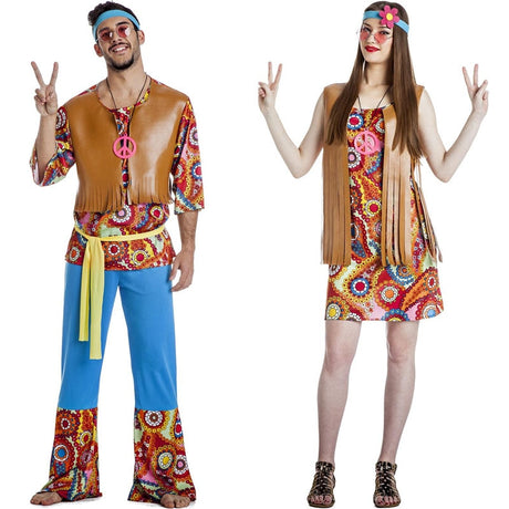 Pareja Hippies Happy