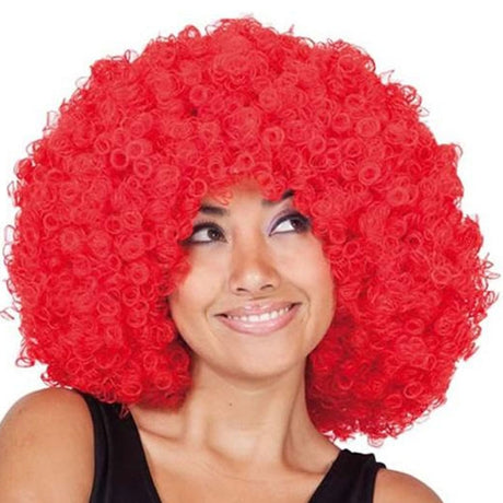 Peluca de Afro Roja