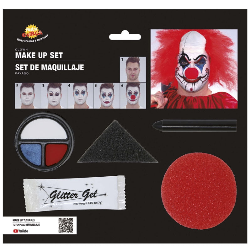 Set Maquillaje Payaso asesino