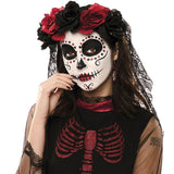 Tocado con velo Día de los Muertos